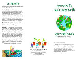 Connected to God`s Green Earth - Parish of St. Paul Parish of St. Paul