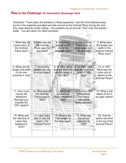 Rise to the Challenge! - Johnstown Area Heritage Association