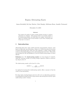 Region Alternating Knots
