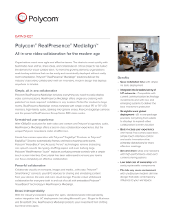 RealPresence Medialign Data Sheet