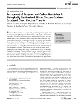 Entrapment of Enzymes and Carbon Nanotubes in Biologically