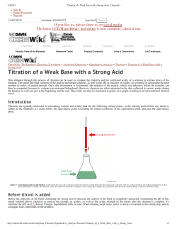 Titration of a Weak Base... Strong Acid - Chemwiki