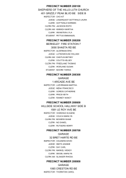 List of Polling Locations