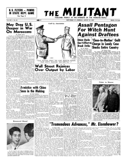 Assail Pentagon For Witch Hunt Against Draftees
