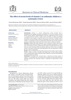 The effect of serum levels of vitamin C on asthmatic children