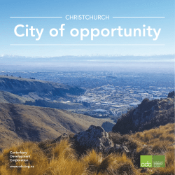 City of opportunity - Canterbury Development Corporation