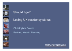 Should I go? Losing UK residency status