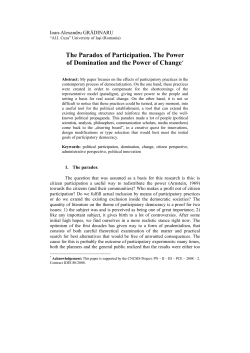 The Paradox of Participation. The Power of Domination and the