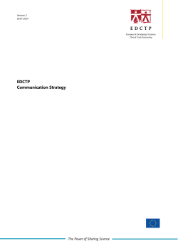 EDCTP Communication strategy