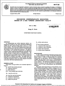 Design of a Gas Turbine Laboratory Facility