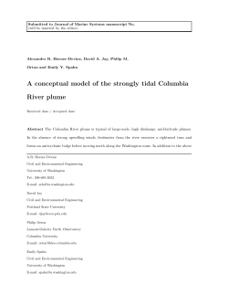 A conceptual model of the strongly tidal Columbia River plume