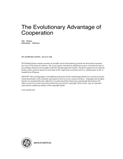 The Evolutionary Advantage of Cooperation