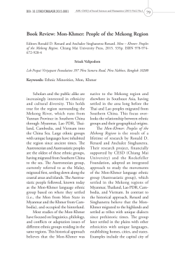 Mon-Khmer: People of the Mekong Region