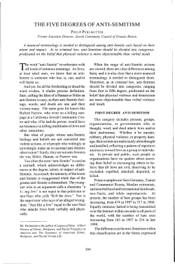 the five degrees of anti-semitism