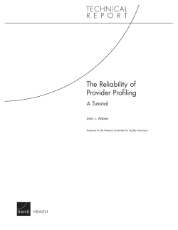 The Reliability of Provider Profiling