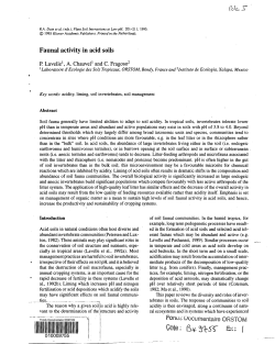 Faunal activity in acid soils - IRD