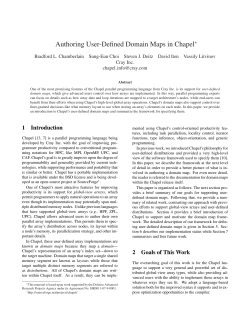 Authoring User-Defined Domain Maps in Chapel