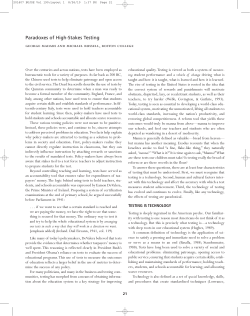 Madaus and Russell, &ldquo;Paradoxes of High-Stakes