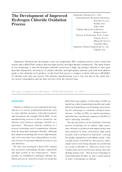 The Development of Improved Hydrogen Chloride Oxidation Process