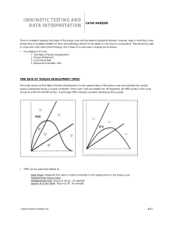 ISOKINETIC TESTING AND D ATA INTERPRETAT I O N
