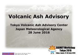 Volcanic Ash Advisory