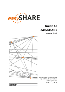 Guide to easySHARE - The Survey of Health, Ageing and