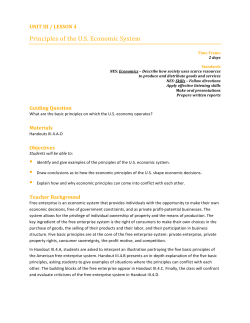 Principles of the US Economic System