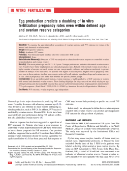 Egg production predicts a doubling of in vitro fertilization