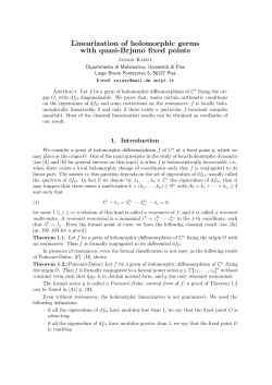 Linearization of holomorphic germs with quasi