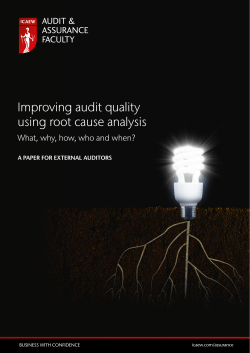 Improving audit quality using root cause analysis