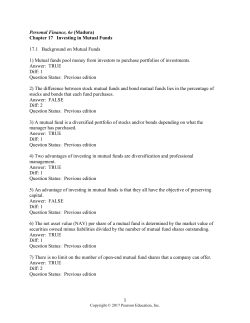 17. Investing in Mutual Funds