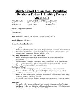 Population Density in Fish and Limiting Factors Affecting It