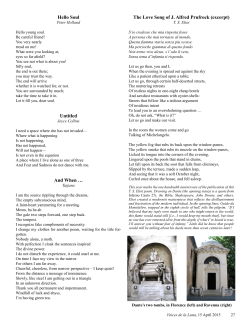 The Love Song of J. Alfred Prufrock (excerpt)