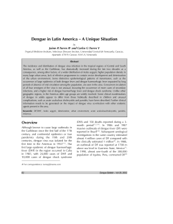 Dengue in Latin America – A Unique Situation