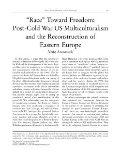 ``Race`` Toward Freedom: Post-Cold War US Multiculturalism and the