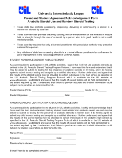 Steroid Agreement For