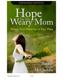 Hope for the Weary Mom