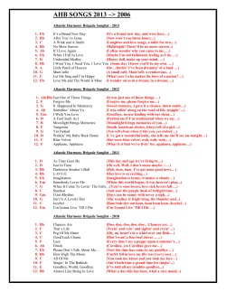 AHB SONGS 2006 - Atlantic Harmony Brigade