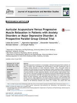 Auricular Acupuncture Versus Progressive Muscle Relaxation in