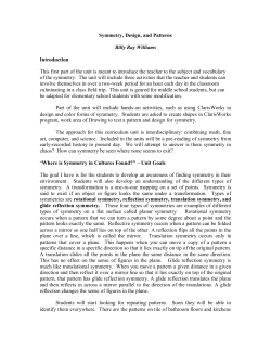 Symmetry, Design and Patterns