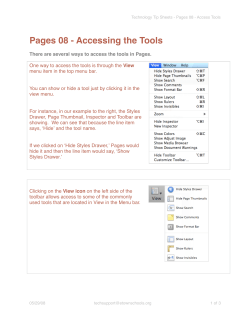Pages 08 - Accessing the Tools