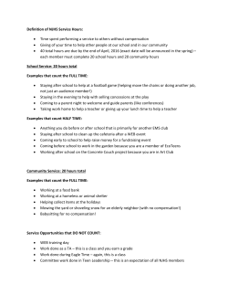 Definition of NJHS Service Hours