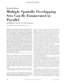 Multiple Spatially Overlapping Sets Can Be Enumerated in Parallel