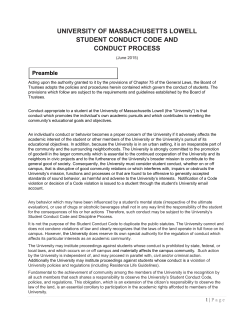 Student Conduct Code