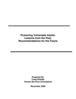 Protecting Vulnerable Adults: Lessons from the Past