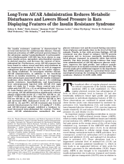 Long-Term AICAR Administration Reduces Metabolic