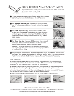 SiRiS THUMB MCP SPLiNT (MCP)