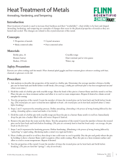 Heat Treatment of Metals