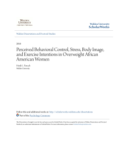 Perceived Behavioral Control, Stress, Body Image