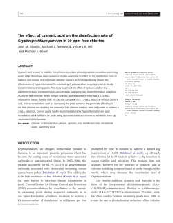 The effect of cyanuric acid on the disinfection rate of
